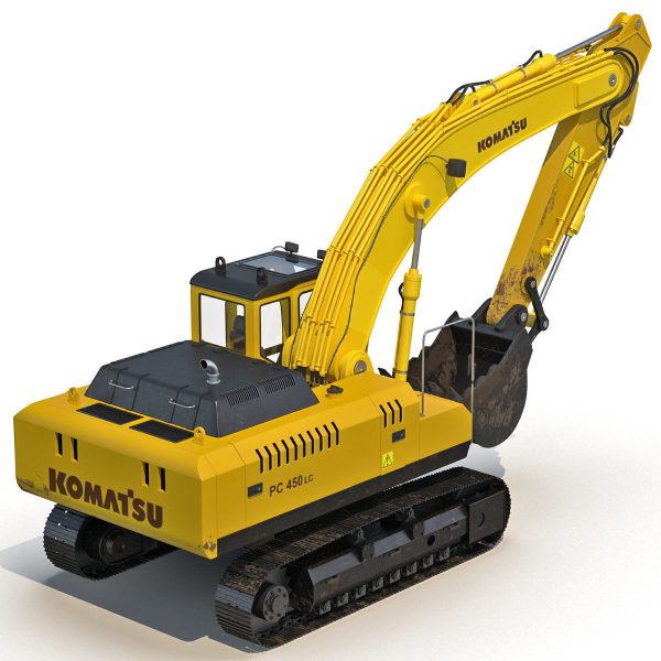 Tracked Excavator Komatsu Rigged