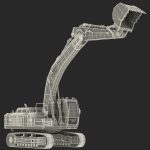 Tracked Excavator Komatsu Rigged