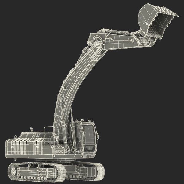 Tracked Excavator Komatsu Rigged