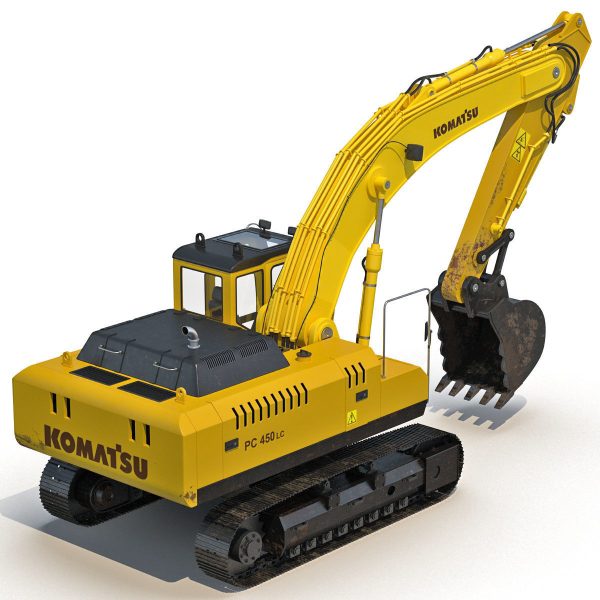 Tracked Excavator Komatsu Rigged