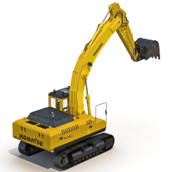 Tracked Excavator Komatsu Rigged