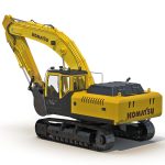 Tracked Excavator Komatsu Rigged