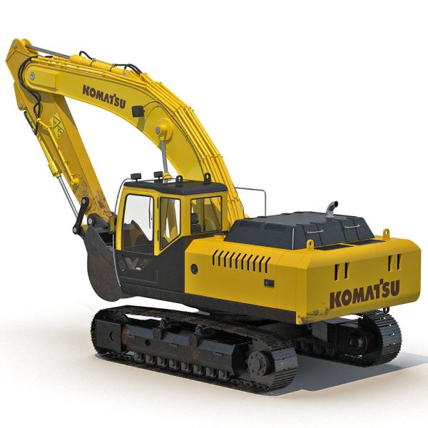 Tracked Excavator Komatsu Rigged