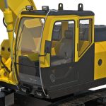 Tracked Excavator Komatsu Rigged