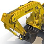 Tracked Excavator Komatsu Rigged