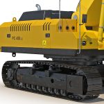 Tracked Excavator Komatsu Rigged
