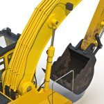 Tracked Excavator Komatsu Rigged