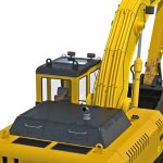 Tracked Excavator Komatsu Rigged