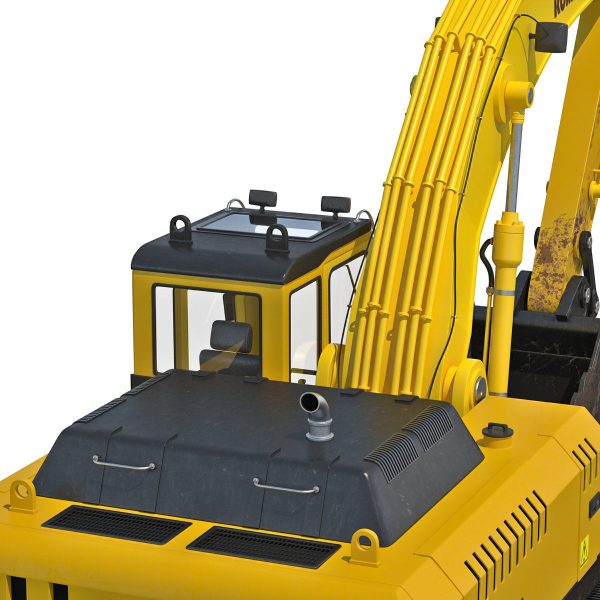 Tracked Excavator Komatsu Rigged