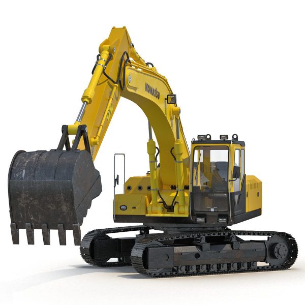 Tracked Excavator Komatsu Rigged