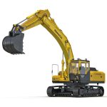 Tracked Excavator Komatsu Rigged