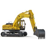 Tracked Excavator Komatsu Rigged