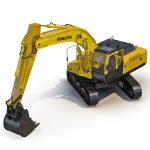 Tracked Excavator Komatsu Rigged