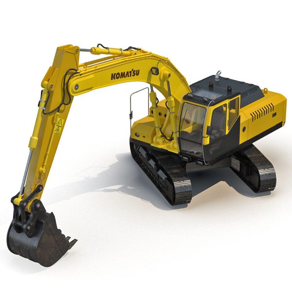 Tracked Excavator Komatsu Rigged