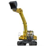 Tracked Excavator Komatsu Rigged