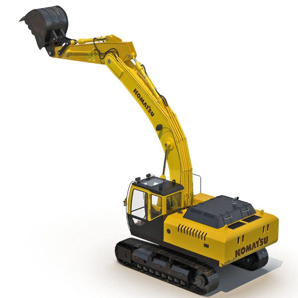 Tracked Excavator Komatsu Rigged