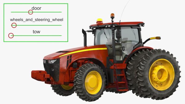 Tractor Dual Wheels Rigged