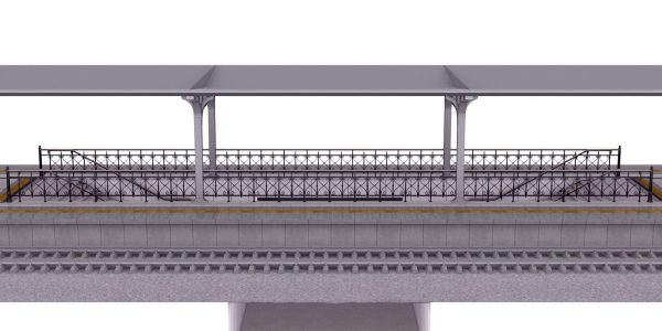 Train platform 3D model