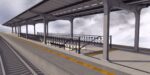 Train platform 3D model