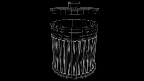 Trash Can - Game Ready - Low Poly PBR 3D Model