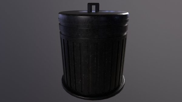Trash Can - Game Ready - Low Poly PBR 3D Model