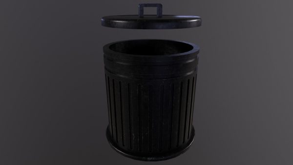 Trash Can - Game Ready - Low Poly PBR 3D Model