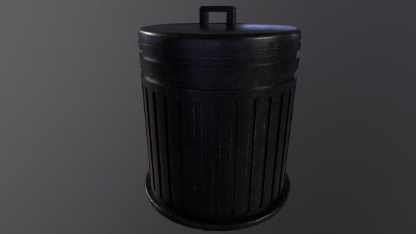 Trash Can - Game Ready - Low Poly PBR 3D Model