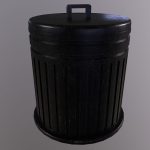 Trash Can - Game Ready - Low Poly PBR 3D Model