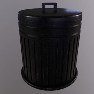 Trash Can - Game Ready - Low Poly PBR 3D Model
