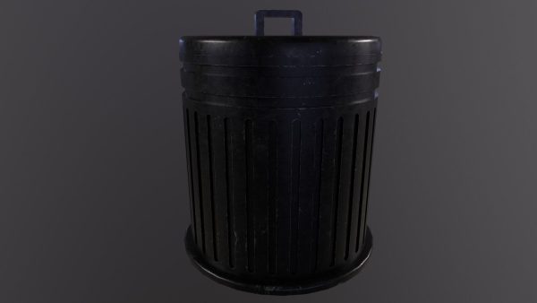 Trash Can - Game Ready - Low Poly PBR 3D Model