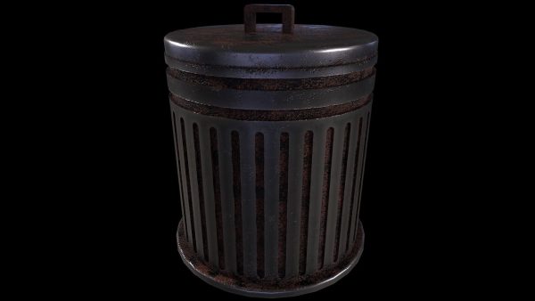 Trash Can - Game Ready - PBR 3D Model