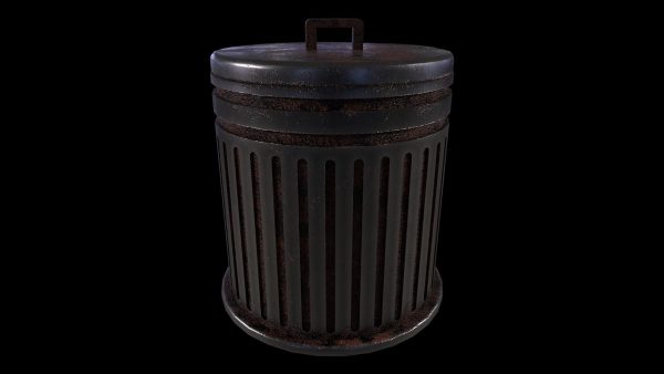 Trash Can - Game Ready - PBR 3D Model