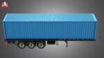 Tri-Axle Container Trailer