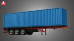 Tri-Axle Container Trailer