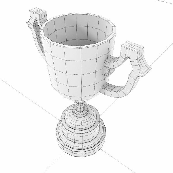 Trophy 3dmodel golden cup