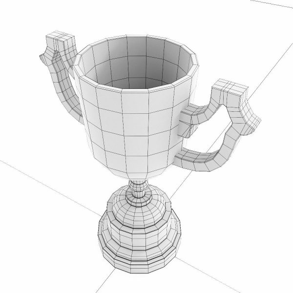 Trophy 3dmodel golden cup