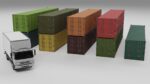 truck and containers
