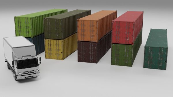 truck and containers