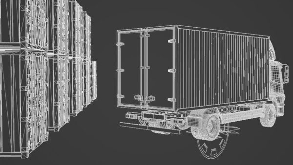 truck and containers