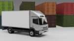 truck and containers