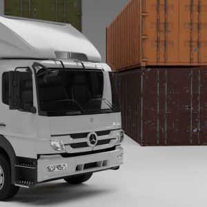 truck and containers