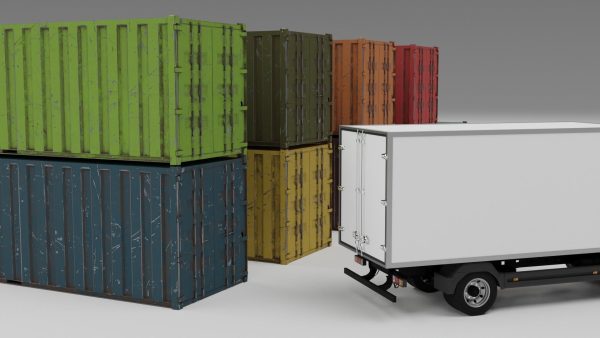 truck and containers