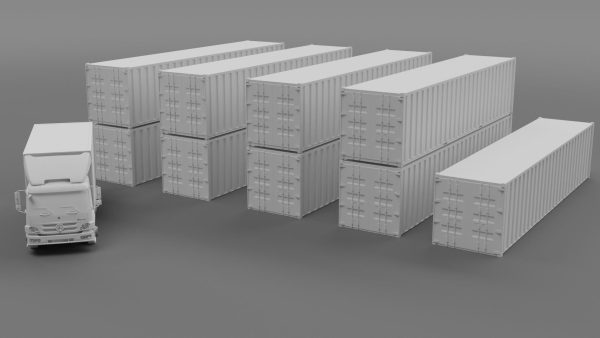truck and containers