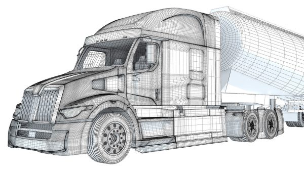 Truck with Tank Trailer