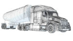 Truck with Tank Trailer