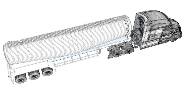 Truck with Tank Trailer