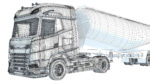 Truck with Tank Trailer