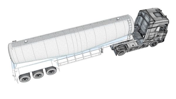 Truck with Tank Trailer