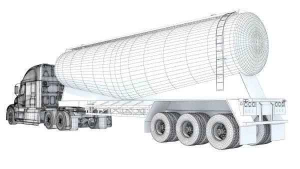 Truck with Tank Trailer