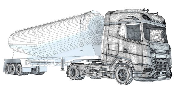 Truck with Tank Trailer